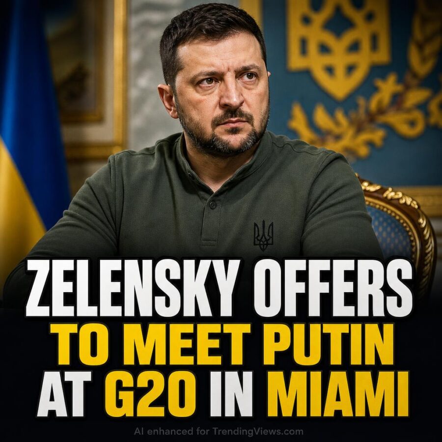 Zelensky Offers to Meet Putin Face-to-Face at G20 in Miami